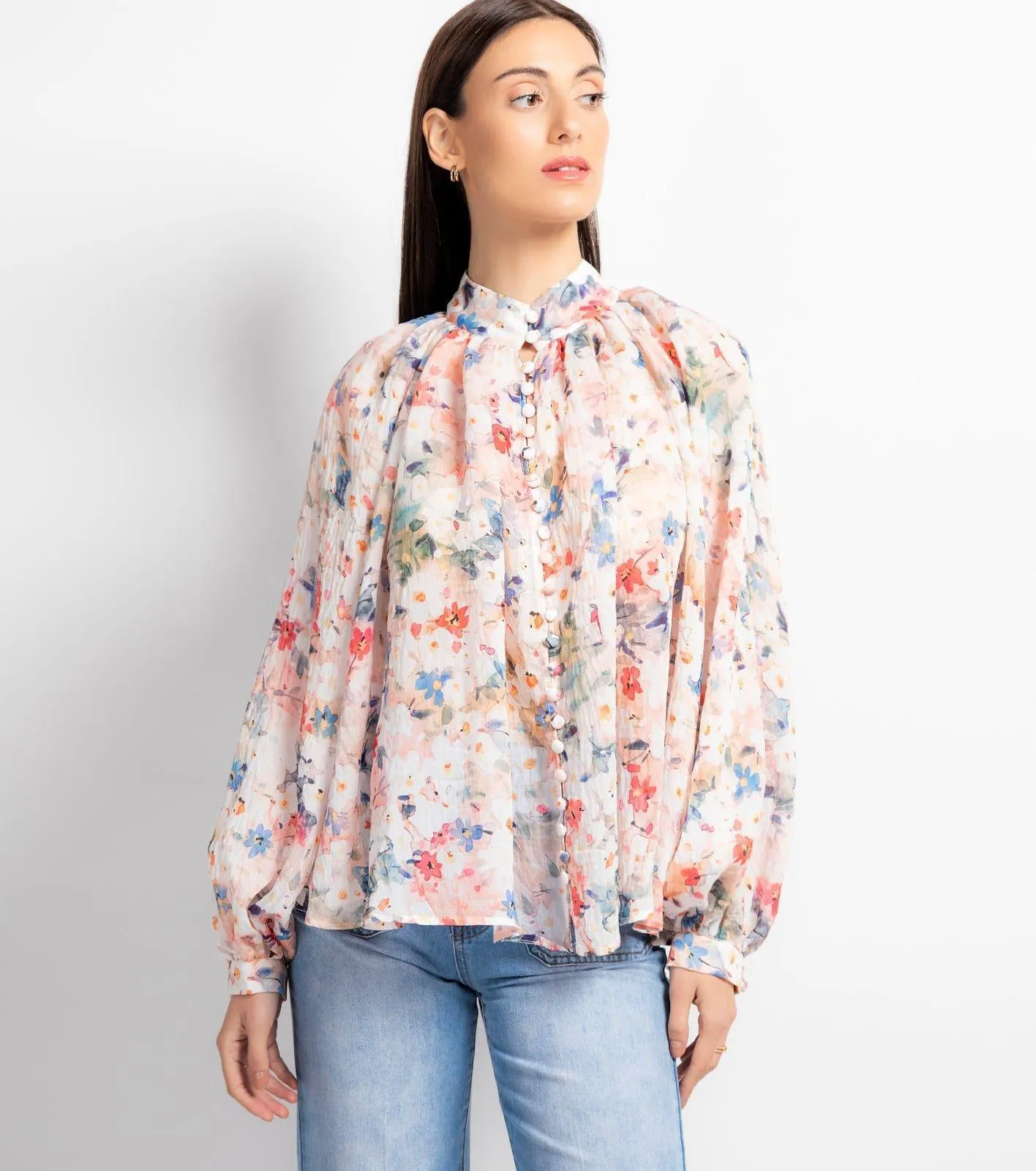 ΜΠΛΟΥΖΑ ΦΛΟΡΑΛ ΜΕ ΚΟΥΜΠΙΑ ΚΑΙ ΠΙΕΤΕΣ