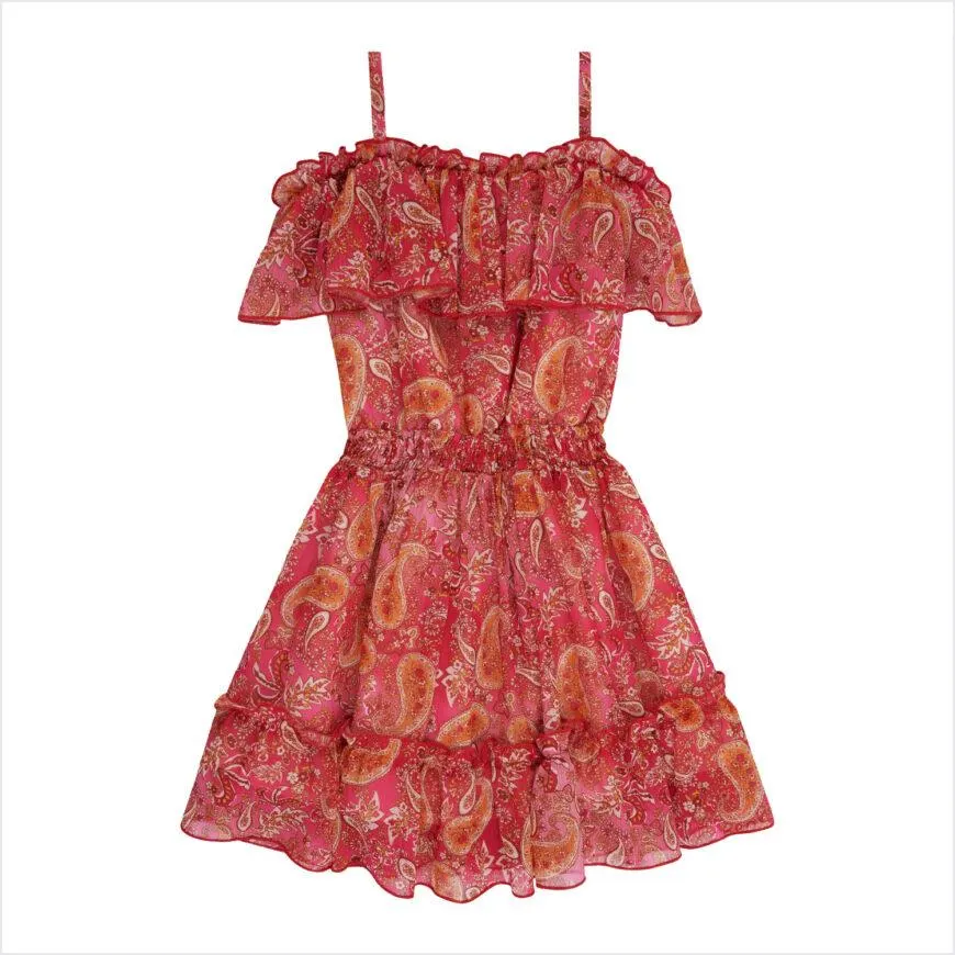 Φόρεμα καλοκαιρινό για κορίτσι σε κοραλί χρώμα -41.6004K