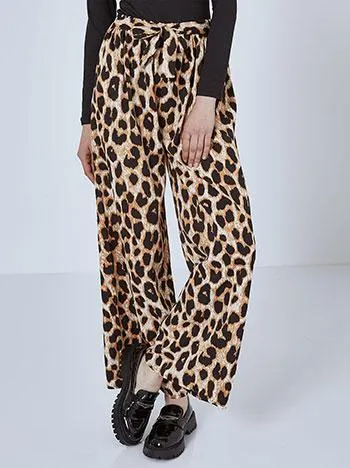 Λεοπάρ παντελόνα με δέσιμο