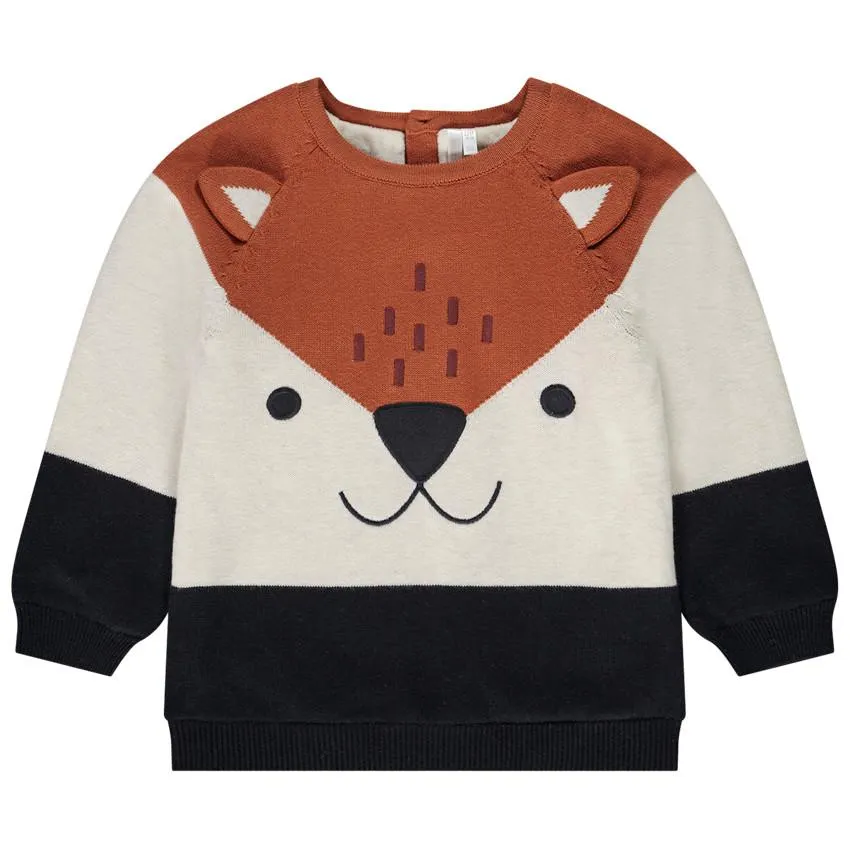 Pull en tricot effet colorblock pour bébé garçon