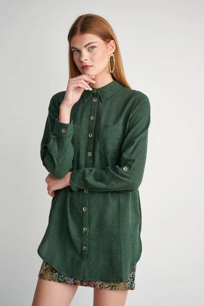 Πουκαμίσα με τσέπες Khaki