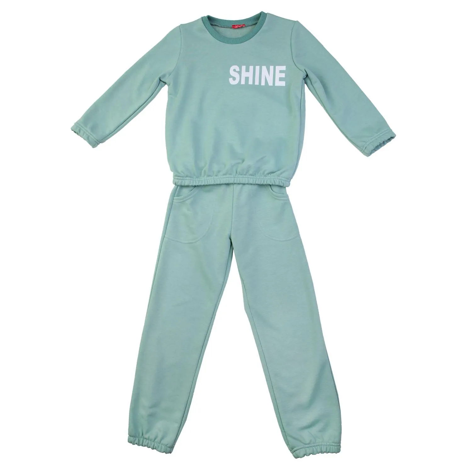 Σετ Φόρμα ανοιξιάτικη για κορίτσι σε χρώμα μέντας με τύπωμα στην μπλούζα -11.3014M