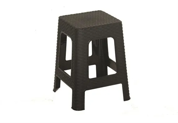 Σκαμπό Rattan Πλαστικό Ανθρακί