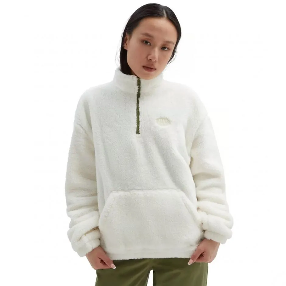 Vans Pioneer Mock Half Zip Λευκό - Γυναικεία Μακρυμάνικη Μπλούζα