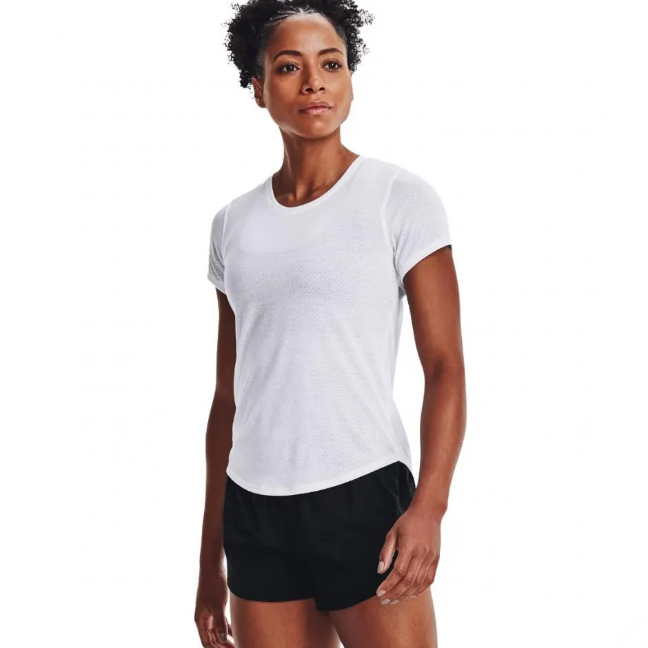 UNDER ARMOUR STREAKER RUN SHORT SLEEVE Λευκό