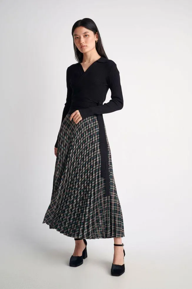 Μπλούζα cropped κρουαζέ Black