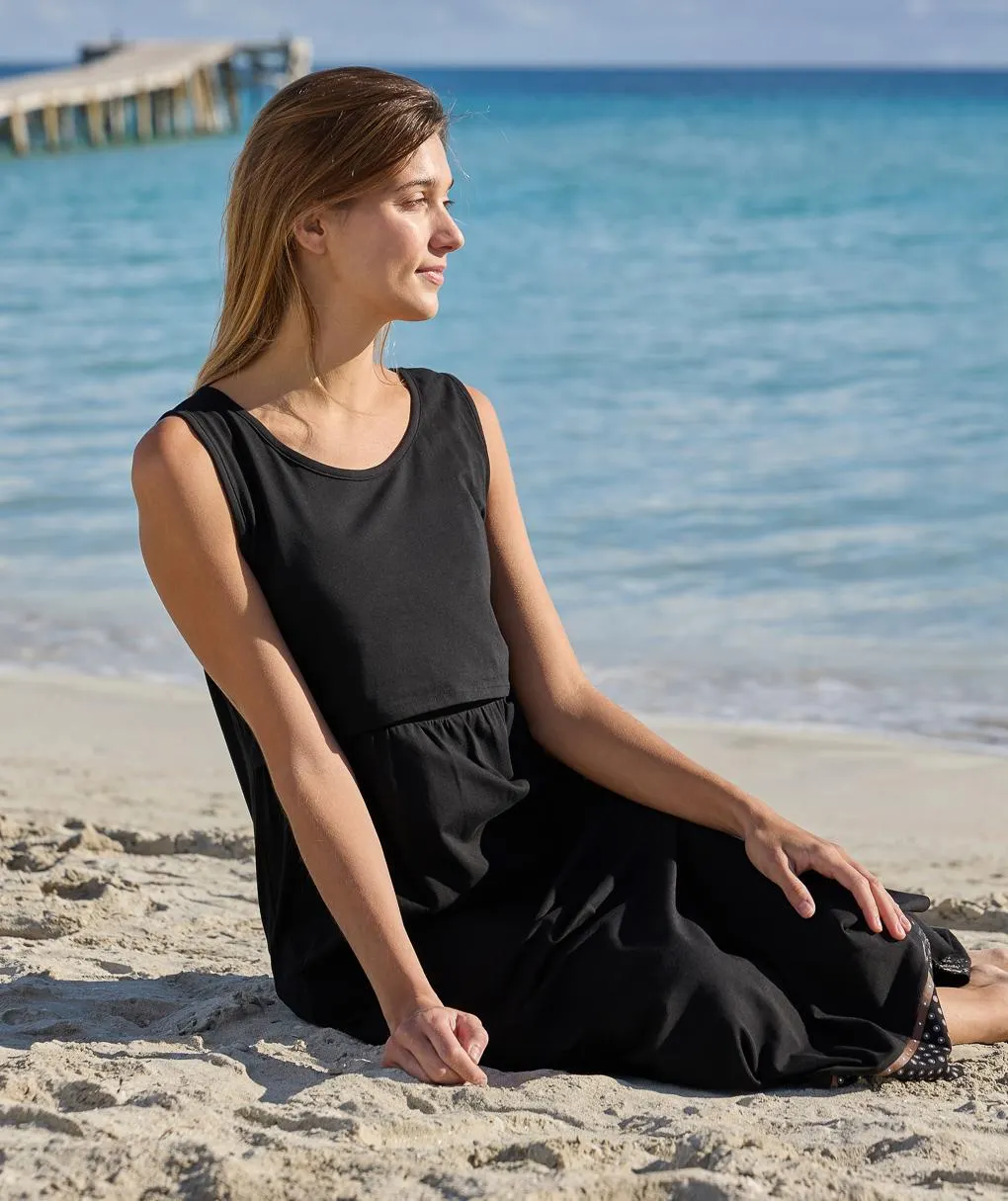 Γυναικείο φόρεμα εγκυμοσύνης/θηλασμού μαύρο