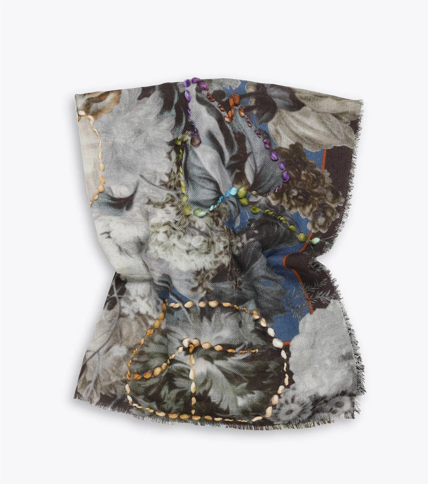 ΦΟΥΛΑΡΙ ΜΕ ΦΛΟΡΑΛ ΣΧΕΔΙΟ ΚΑΙ ΠΟΛΥΧΡΩΜΕΣ ΡΑΦΕΣ