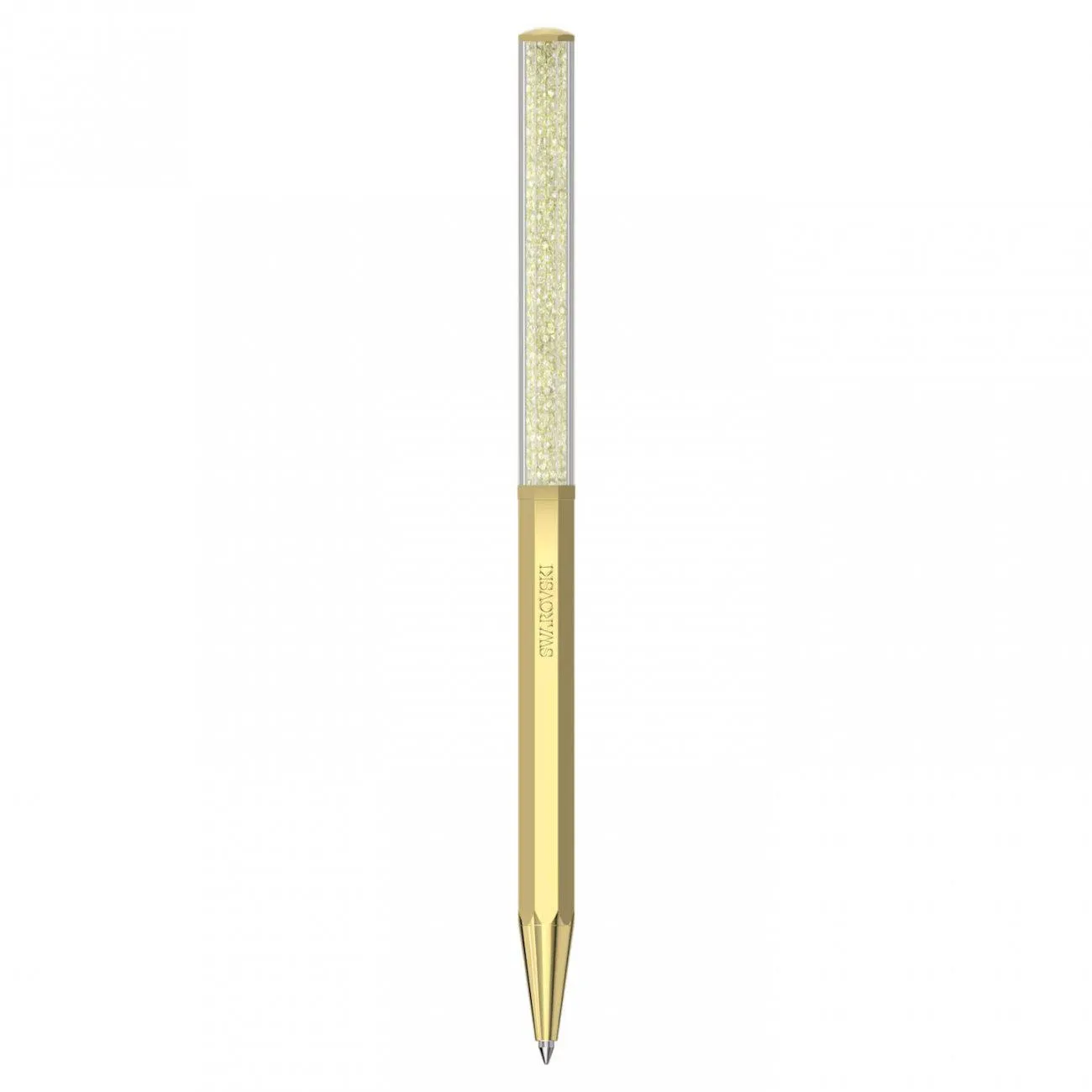 Στυλό Crystalline Οκταγωνικό σχήμα, Χρυσαφί τόνος, Επιμετάλλωση σε χρυσαφί τόνο