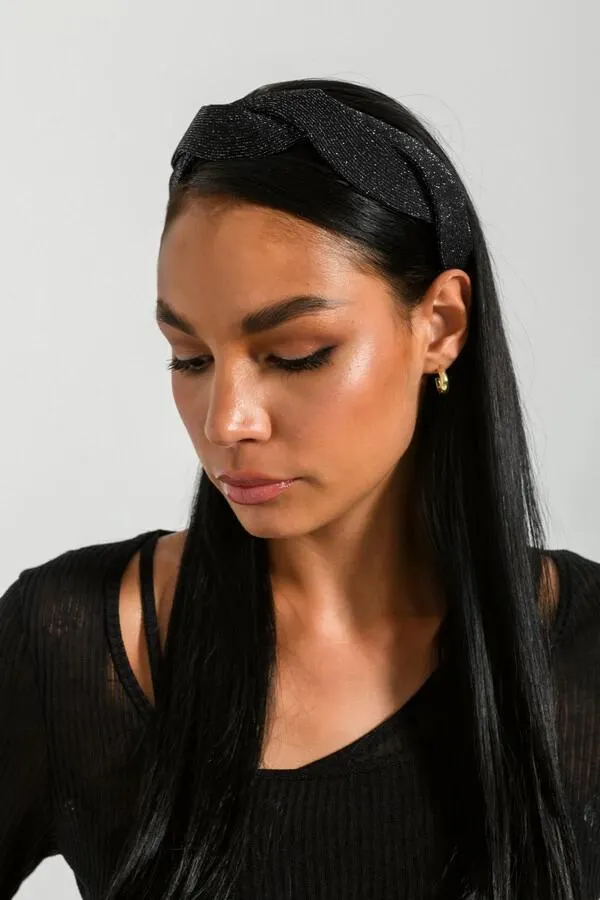 Στέκα μαλλιών με ασημοκλωστή