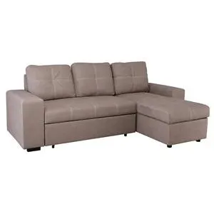 MONTREAL-Max Nabuk Reversible Storage Corner Sofabed Cappuccino