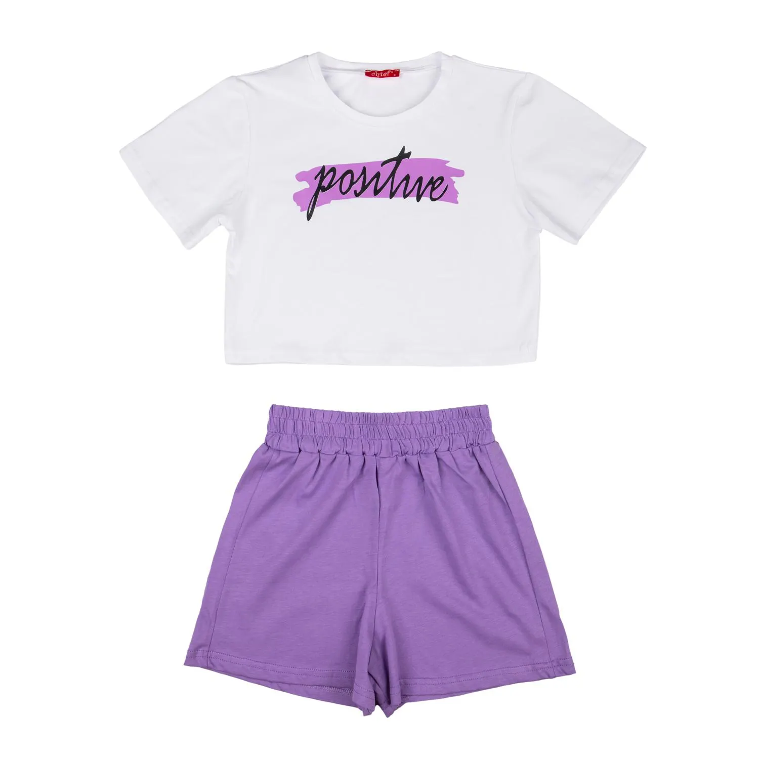 Σετ καλοκαιρινό για κορίτσι σε λευκό λιλά χρώμα -31.7015