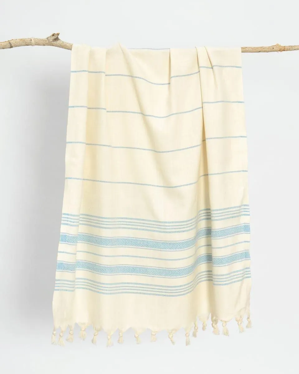 Βαμβακερο Ριγε Παρεο με Κροσσι Athina σε 7 Αποχρωσεις 100x180cm