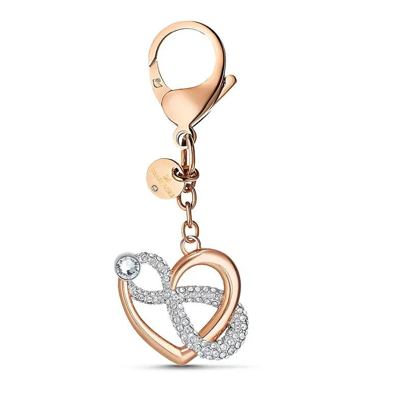 ΚΟΣΜΗΜΑ ΤΣΑΝΤΑΣ INFINITE, ΛΕΥΚΟ, ΕΠΙΧΡΥΣΩΜΕΝΟ ΣΕ ΧΡΥΣΗ ΡΟΖ ΑΠΟΧΡΩΣΗ