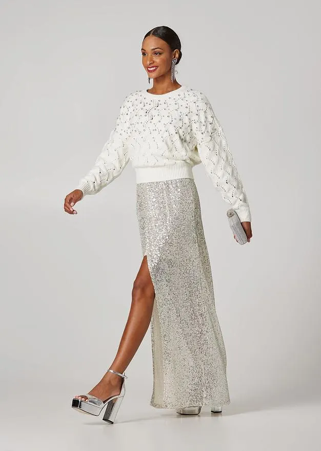 Πουλόβερ διακοσμημένο με στρας