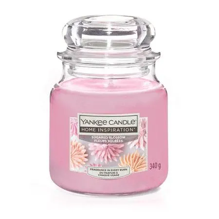 ΚΕΡΙ ΑΡΩΜΑΤΙΚΟ ΣΕ ΓΥΑΛΙΝΟ ΔΟΧΕΙΟ MEDIUM ΣΕΙΡΑ CORE SUGARED BLOSSOM YANKEE CANDLE HI