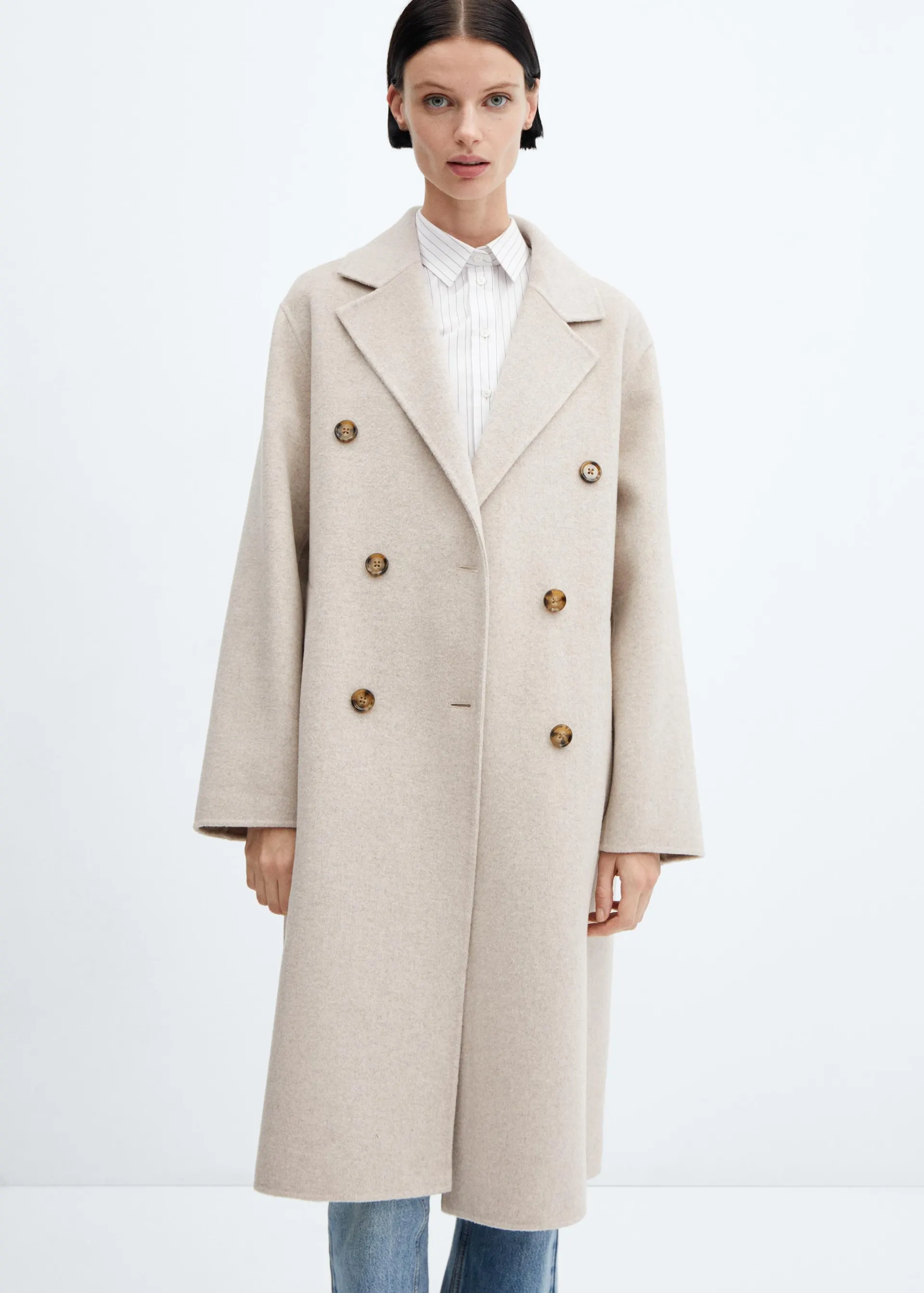 Abrigo lana handmade oversize