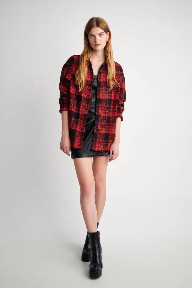 Shacket καρό - Red