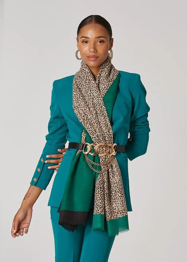 Animal print εσάρπα