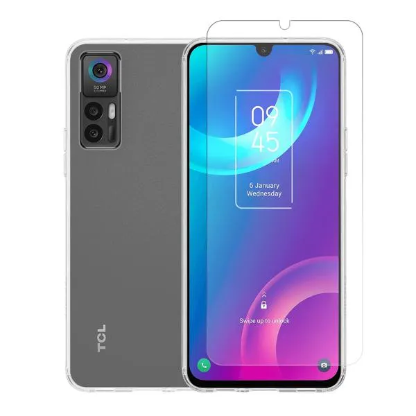 Διάφανη Θήκη + Γυαλί Προστασίας Οθόνης COSY για TCL 30/ 30+