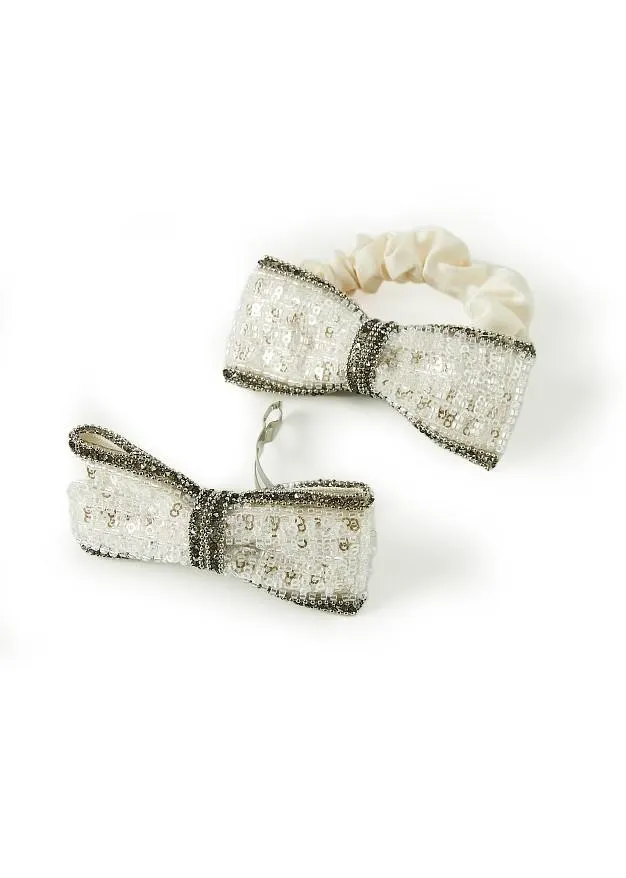 Σετ κοκκαλάκια μαλλιών με απλικέ φιόγκο