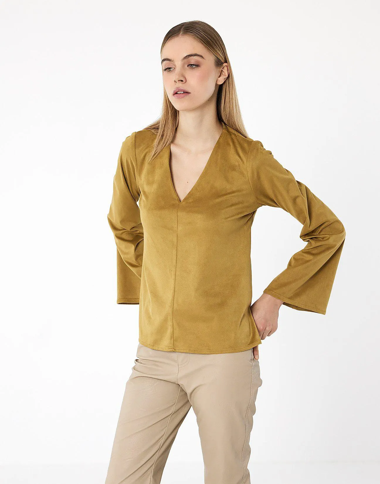 Μπλούζα faux suede