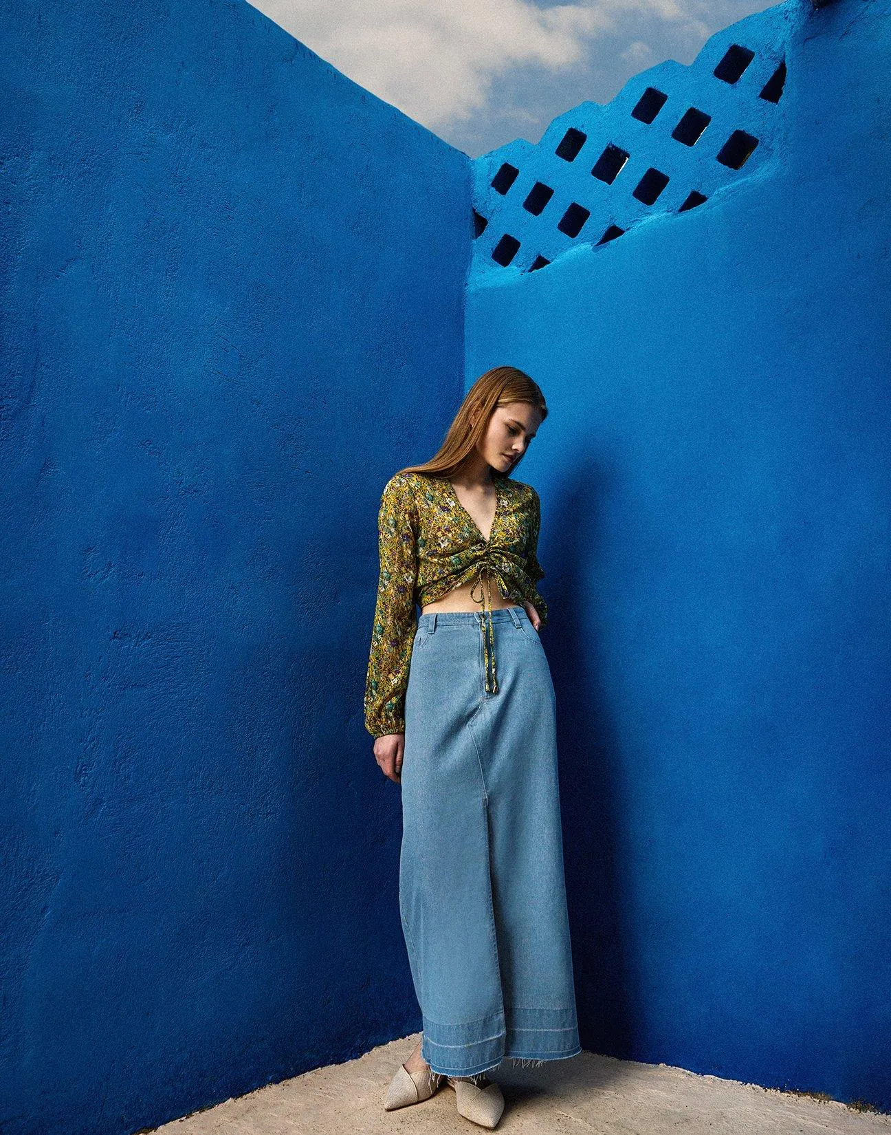 Μίντι ντένιμ φούστα