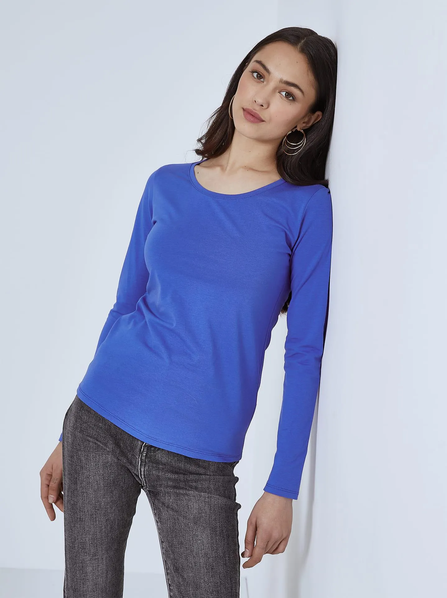 Μπλούζα με βαμβάκι σε μπλε