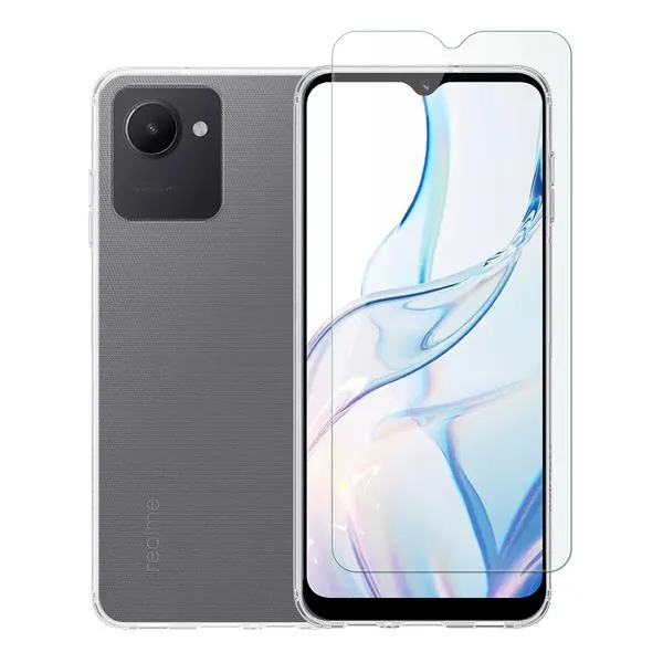 Διάφανη Θήκη + Γυαλί Προστασίας Οθόνης COSY για Realme C30
