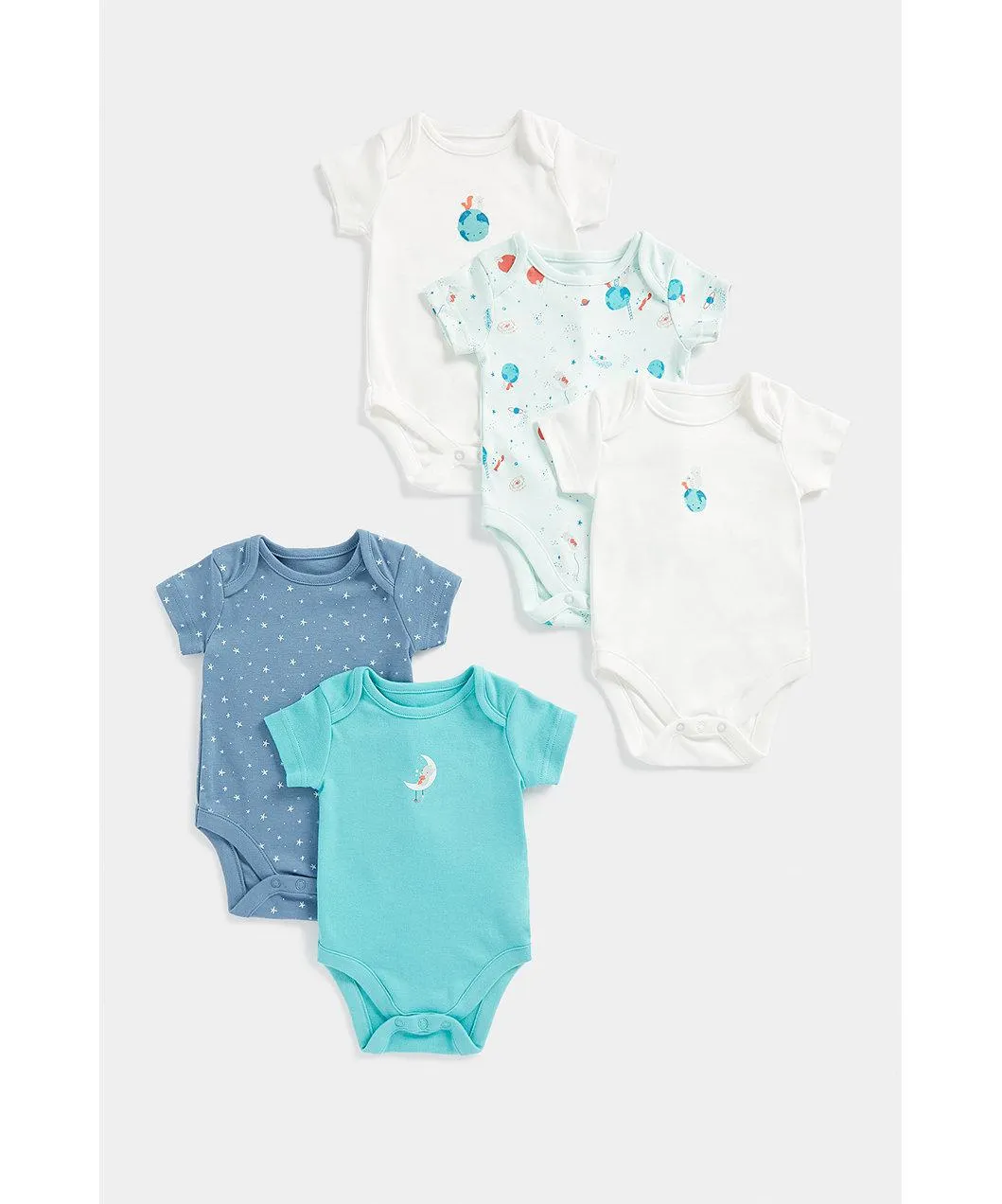 κοντομάνικα κορμάκια stargazer - σετ των 5