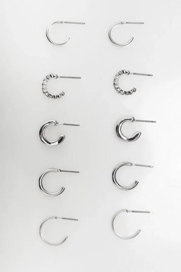 Σετ 5 ζευγάρια σκουλαρίκια