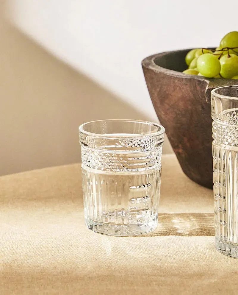 ΓΥΑΛΙΝΟ ΠΟΤΗΡΙ ΜΕ ΑΝΑΓΛΥΦΟ ΣΧΕΔΙΟ