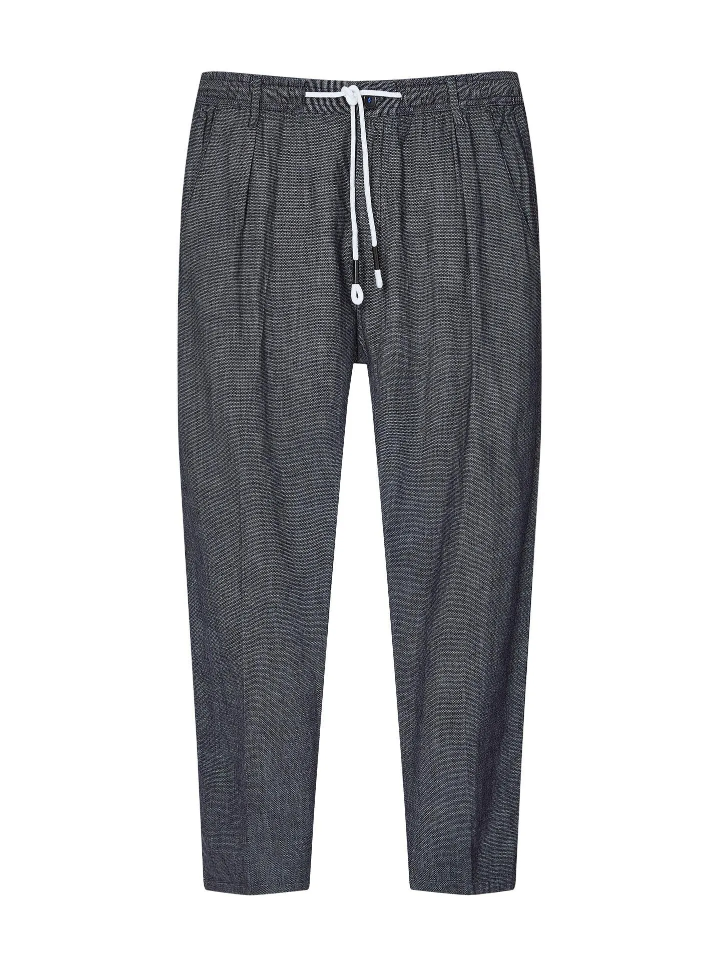 Ανδρικό παντελόνι με βαμβάκι σε σκούρο μπλε