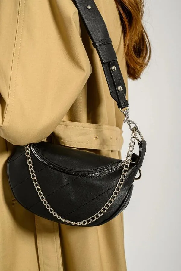 Τσαντάκι σε όψη δερματίνης με αλυσίδα