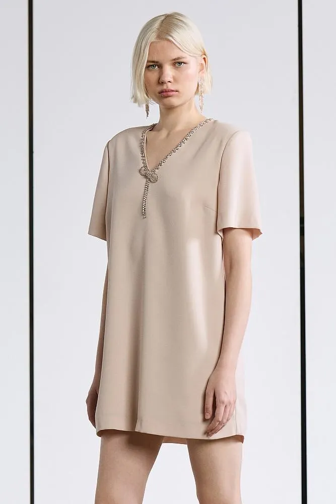Mini dress with rhinestones - Gold Label