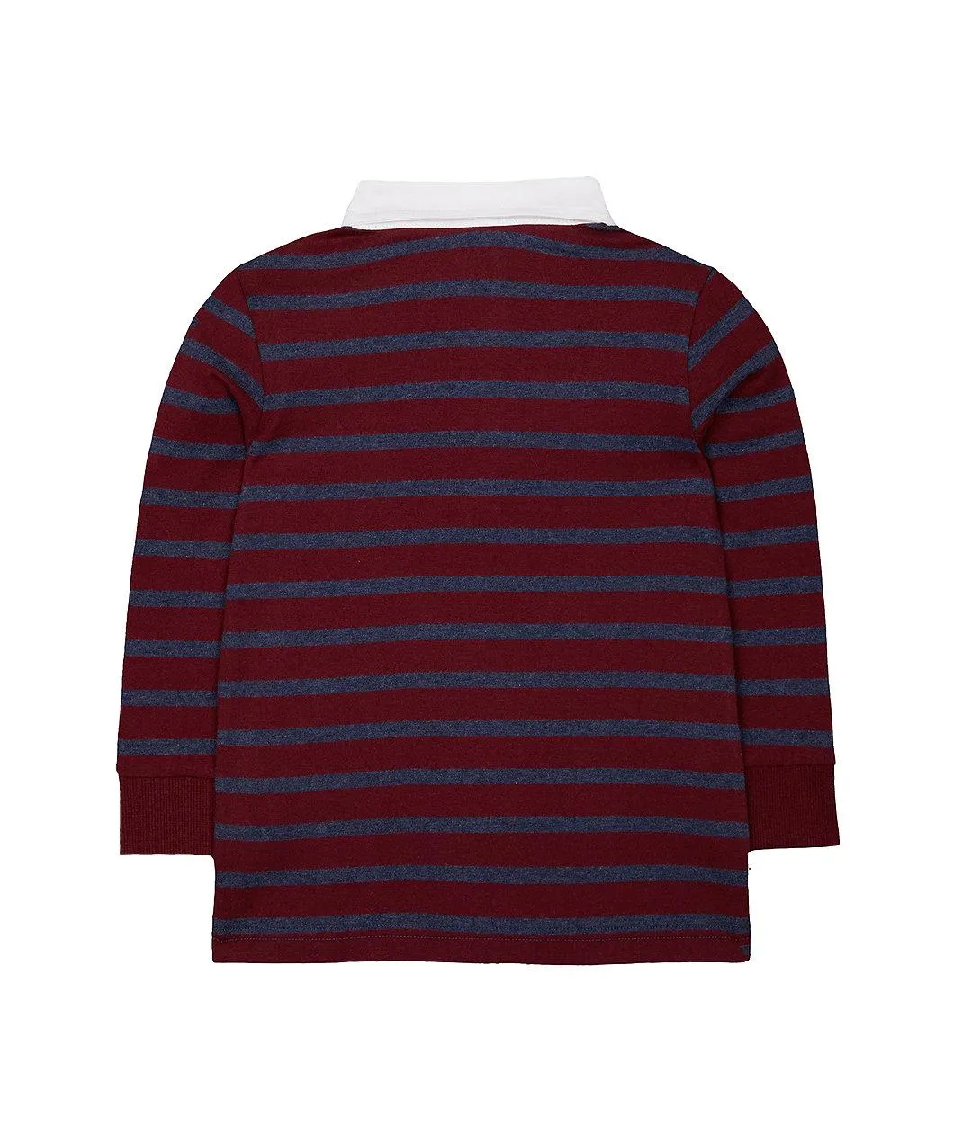 mothercare μπορντό ριγέ πόλο μπλούζα