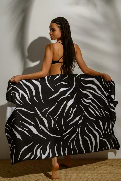 Πετσέτα θαλάσσης με zebra print