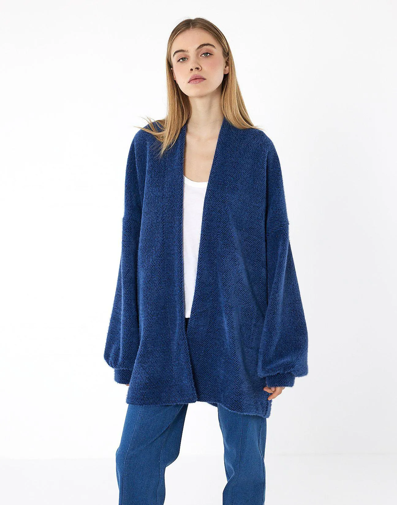 Oversized χνουδωτή ζακέτα