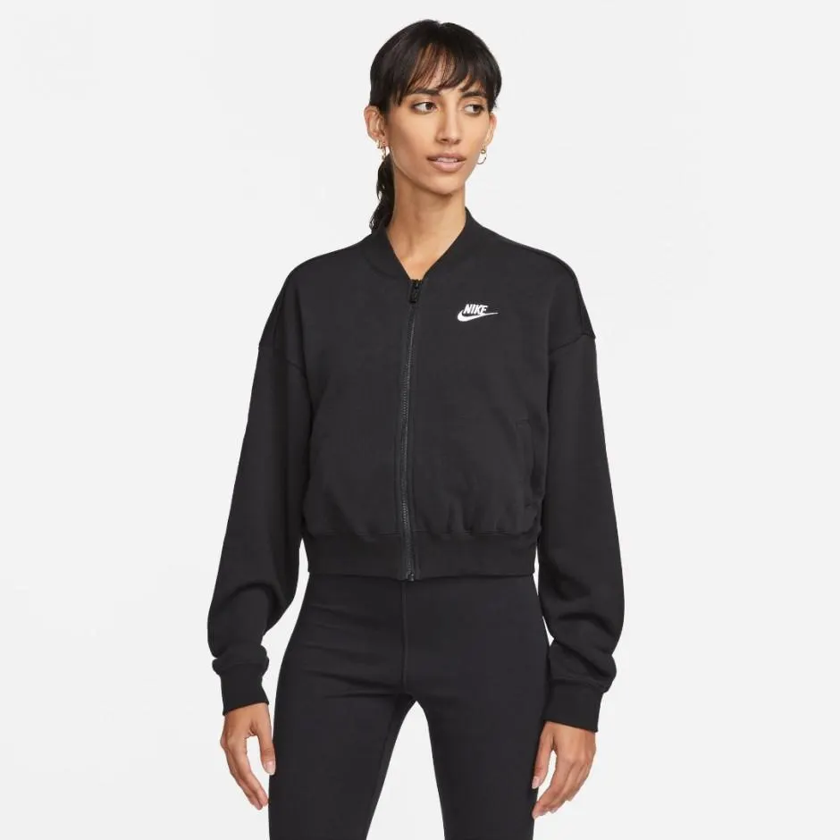 Nike Sportswear Club Fleece Μαύρο - Γυναικεία Ζακέτα
