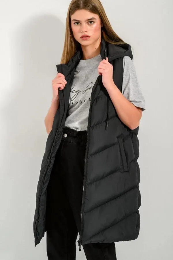 Μακρύ καπιτονέ γιλέκο