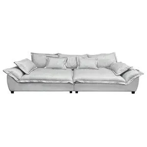 DARBY 4-Seater Sofa Grey Stone Nabuk Fabric