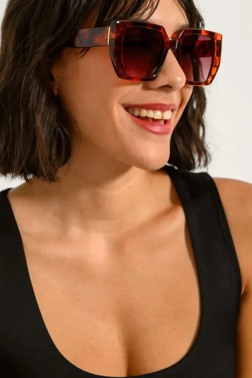 Τετράγωνα γυαλιά ηλίου ταρταρούγα