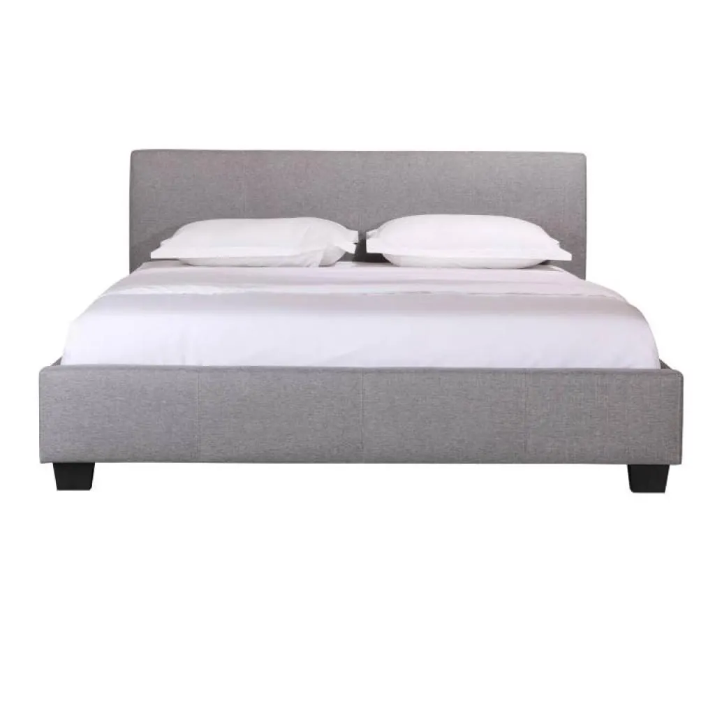 EMMA Κρεβάτι διπλό 223,5x171,5x86εκ. Γκρι σκούρο (160x200εκ. Στρώμα)