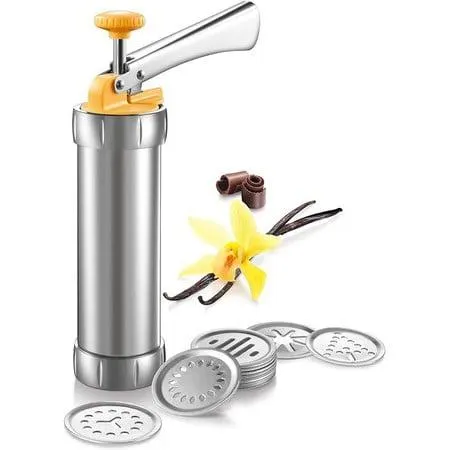 Tescoma Παρασκευαστής Μπισκότων Με 20 Δίσκους Διακόσμησης & 4 Ακροστόμια Delicia