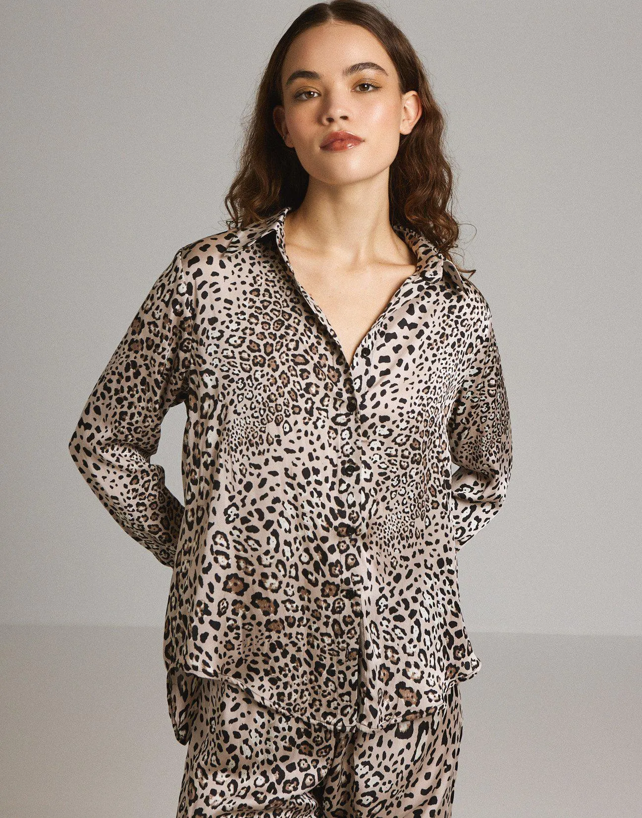 Πουκάμισο animal print με ρέλι
