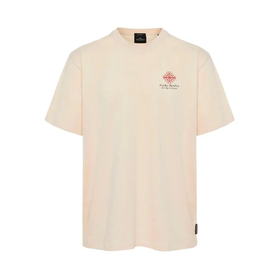 Ανδρική Κοντομάνικη Μπλούζα Εκρού - Funky Buddha