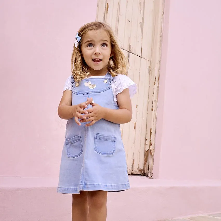 Φόρεμα σαλοπέτα καρδιές σε χρυσό για bebe κορίτσι