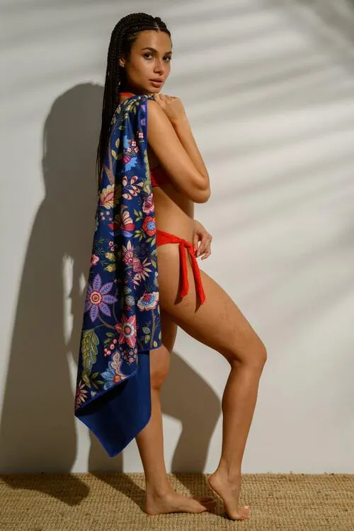 Φλοράλ πετσέτα θαλάσσης