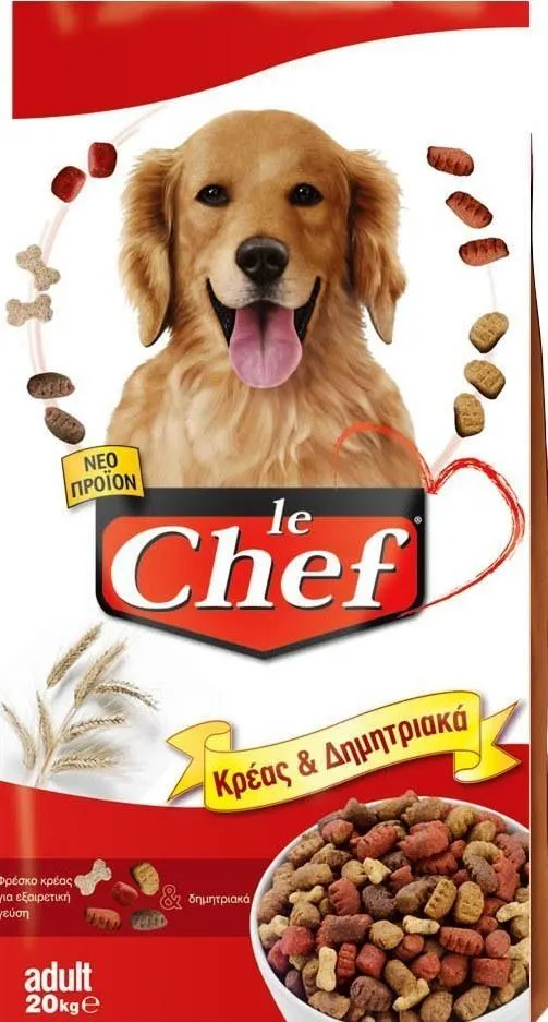 Σκυλοτροφή Le Chef 15Kg (Κρέας & Δημητριακά)