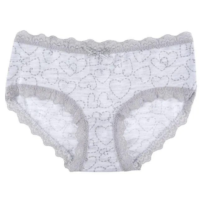 Βρακάκι Παιδικό Γκρι Μελανζέ Ασημί Καρδιές